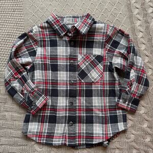 Hanna Andersson Plaid Cotton Flannel Button Down ~ 4